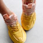 Buty sportowe damskie ATHLETIC OLAVOGA różowo-żółte