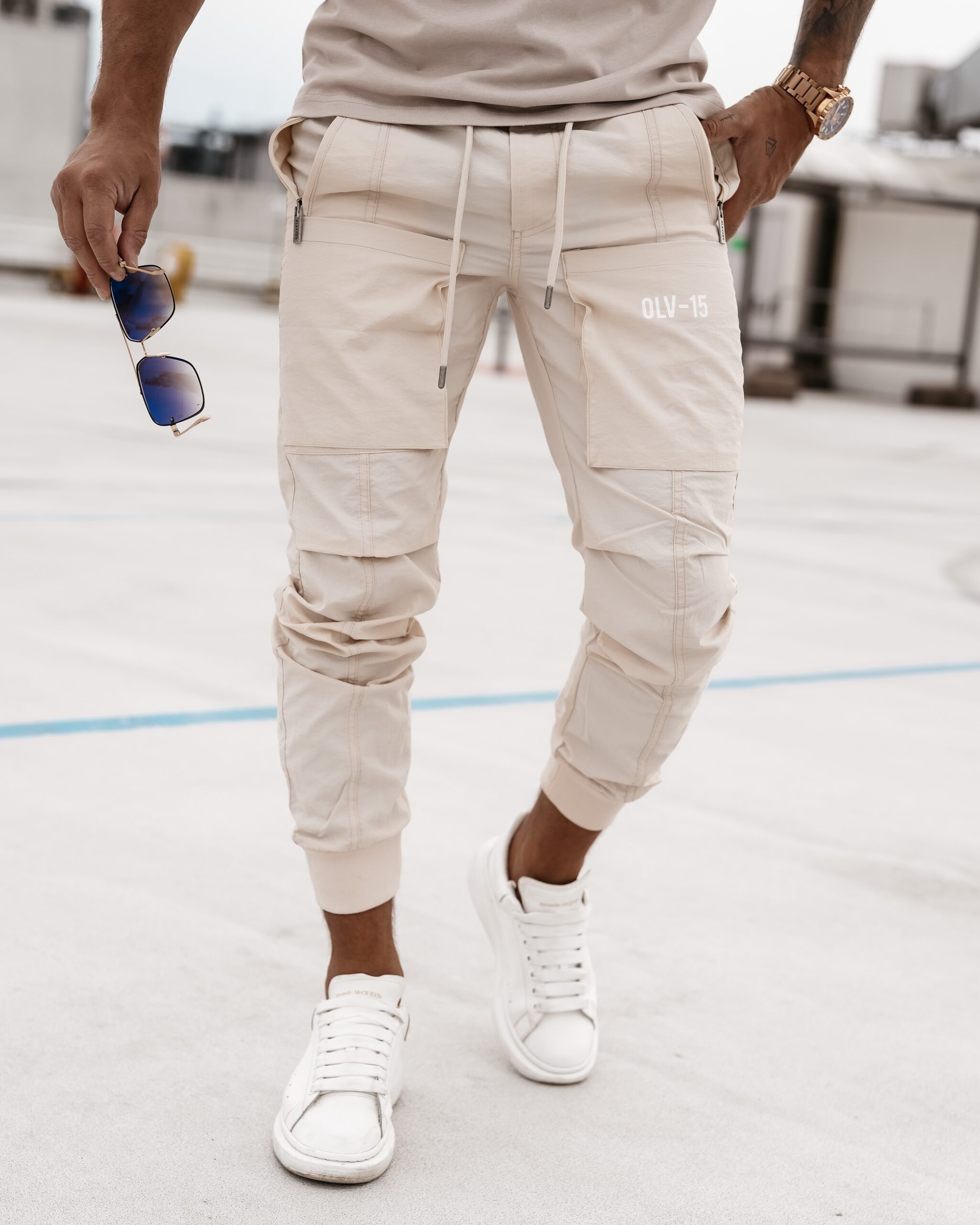 Spodnie męskie Voyage Ola Voga beżowe Spodnie męskie Voyage Ola Voga beżowe