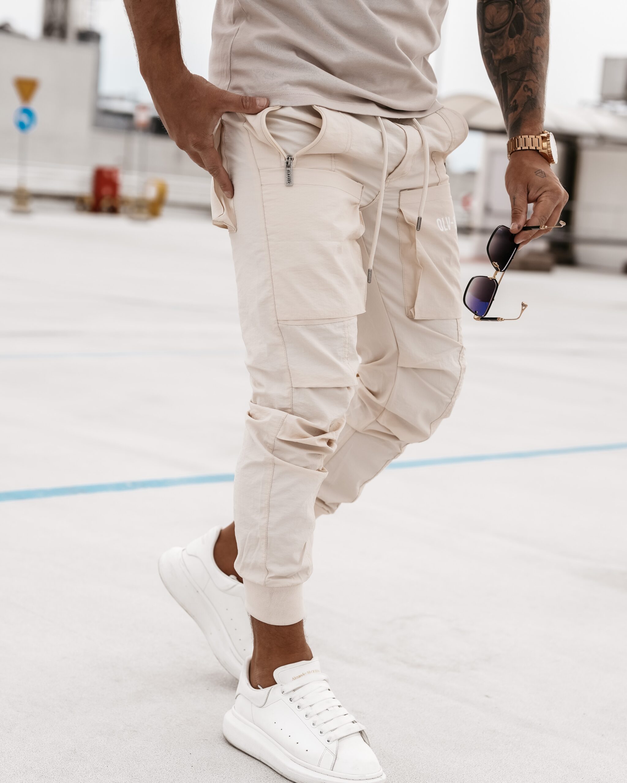 Spodnie męskie Voyage Ola Voga beżowe Spodnie męskie Voyage Ola Voga beżowe