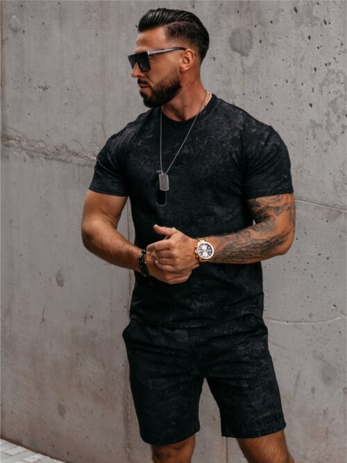 -wyprzedane-Komplet męski bawełniany Initial Ola Voga czarny