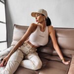 Top prążkowany Mania Ola Voga beżowy