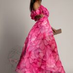 Sukienka maxi NB Salip różowa w kwiaty