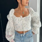 Bluzka hiszpanka Santoto beżowa blue