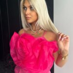 Komplet elegancki top + spodnie Soel fuksja