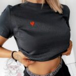 T-shirt bawełniany Lovsom grafit