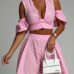 Komplet top+ spodenki NB Balideo różowy