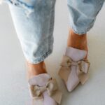 Klapki skórzane Madam City pudrowe