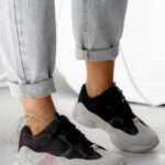 Buty sportowe Madam Moka czarno-beżowe