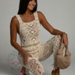 Komplet gipiurowy Gema beżowy