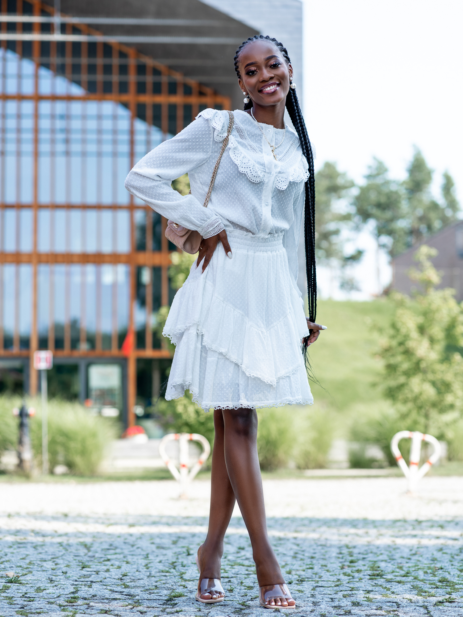 Komplet letni ażur Corsa ecru