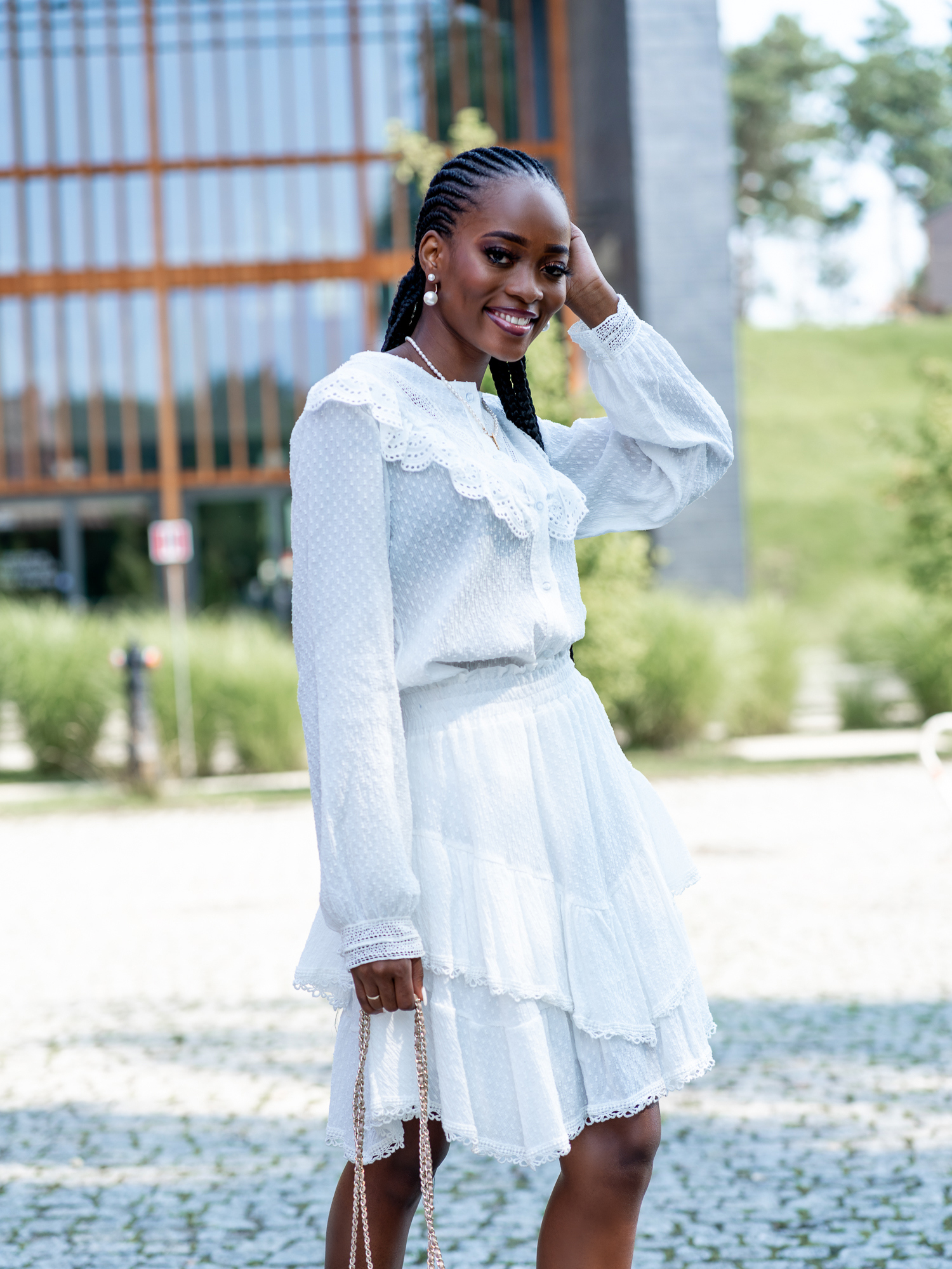 Komplet letni ażur Corsa ecru