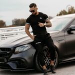 T-shirt męski bawełniany TEAL OLAVOGA czarny