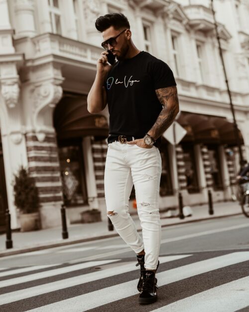 T-shirt męski Blue Light Ola Voga czarny