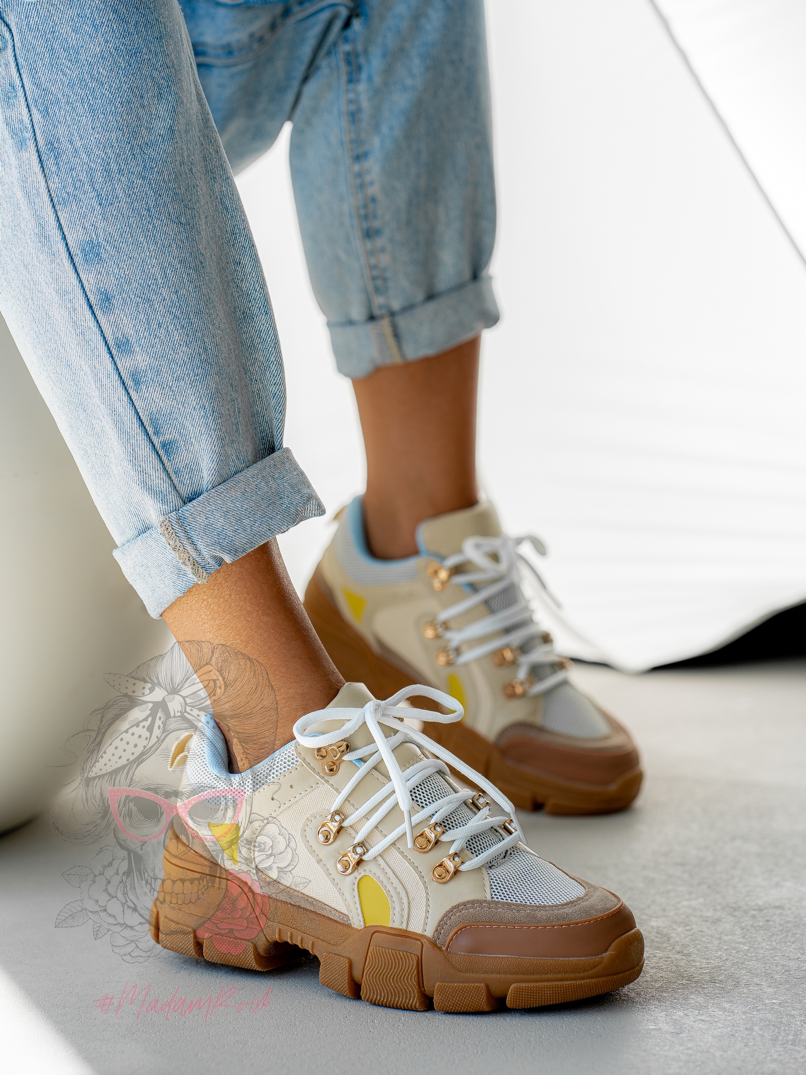 Buty sportowe Rullo Rock beżowe