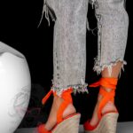 Espadryle koturny Madam Lagos pomarńczowe