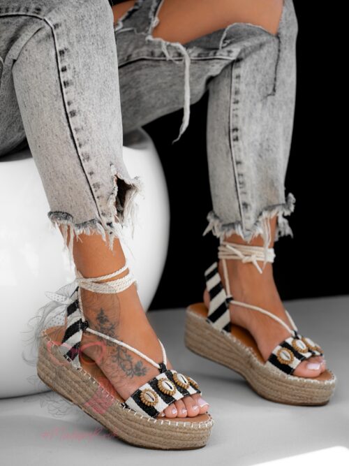 Espadryle na platformie Madam Iwi czarne