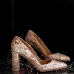 Czółenka na słupku Lady Lisa wężowe