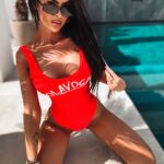 Kostium jednoczęściowy Malibu Ola Voga czerwony