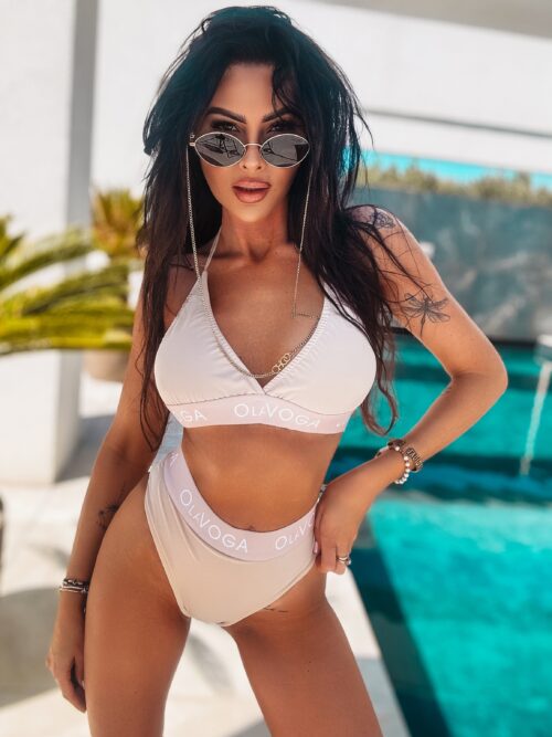 Kostium kąpielowy dwuczęściowy Sand Ola Voga beżowy