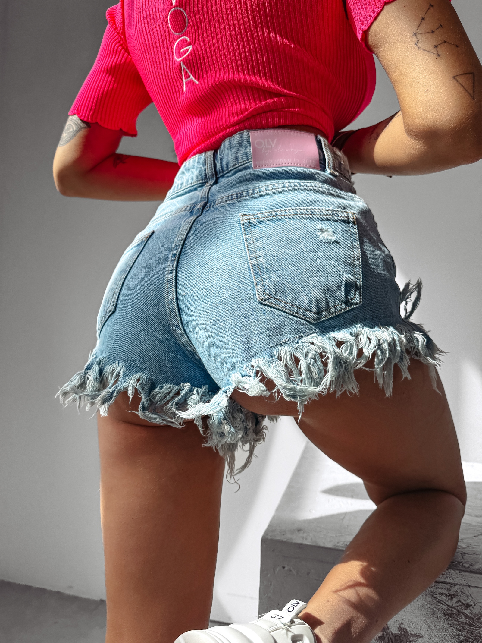 Spodenki szorty postrzępione Vernal Ola Voga niebieskie