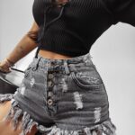 Spodenki szorty postrzępione Vernal Ola Voga szare