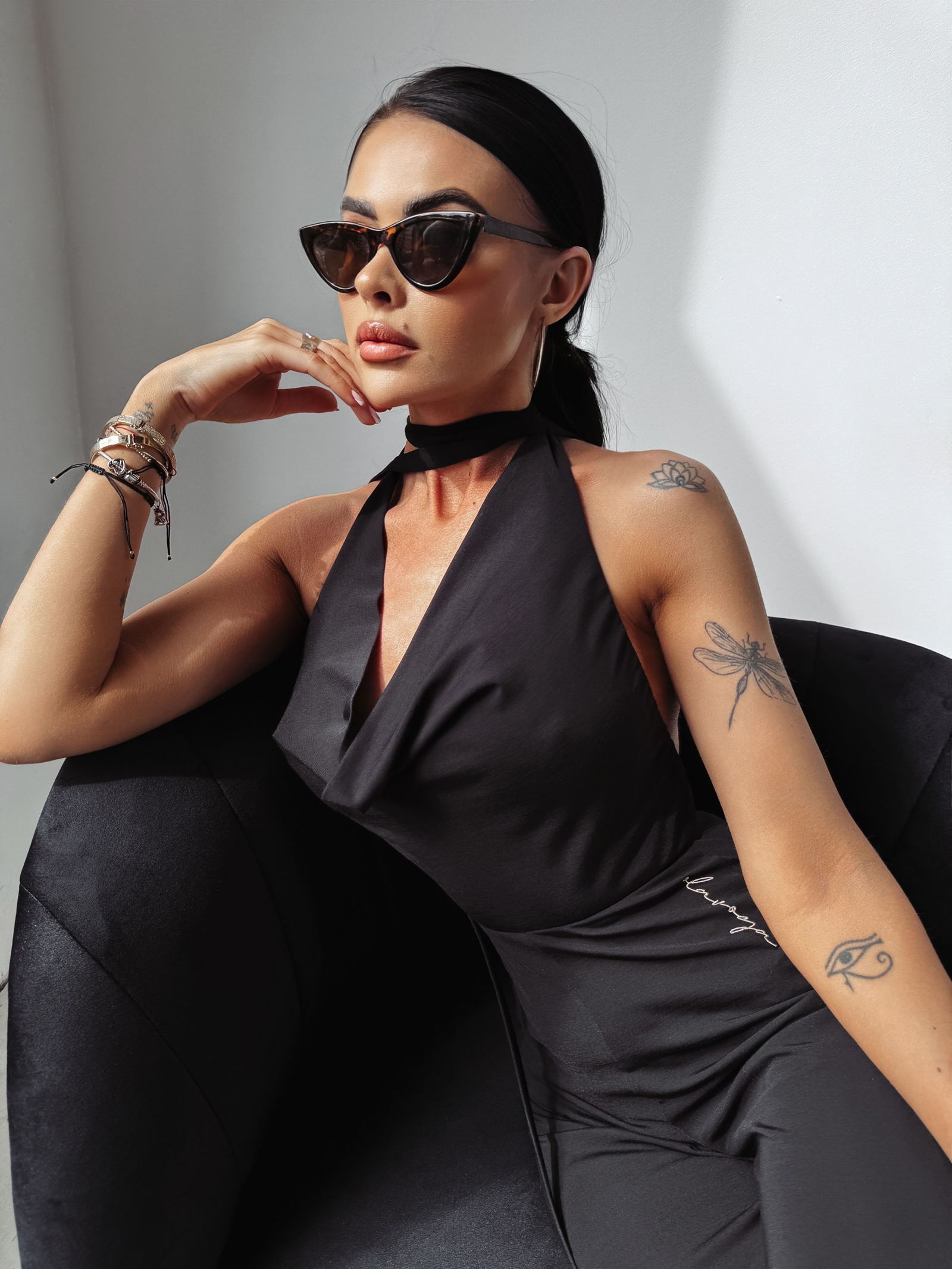 Kombinezon elegancki Champagne Ola Voga czarny