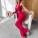 Komplet elastyczny modelujący Moss Ola Voga amarantowy