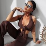 Komplet elastyczny modelujący MOSS OLAVOGA brązowy