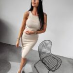 Sukienka dopasowana May Ola Voga j.beżowa