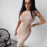 Sukienka dopasowana May Ola Voga c.beżowa