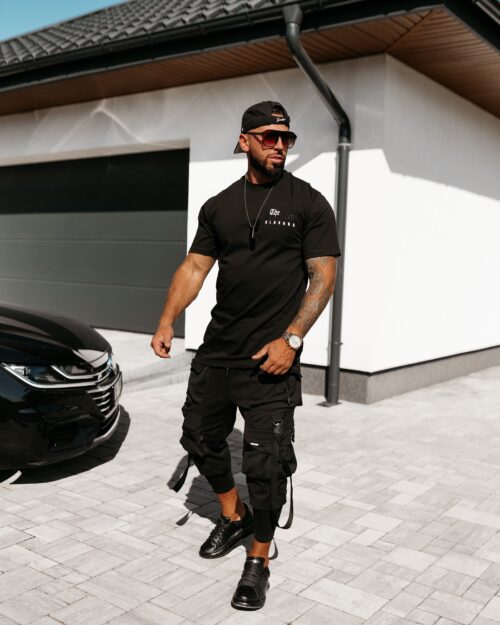 T-shirt męski z nadrukiem Feel Ola Voga czarny