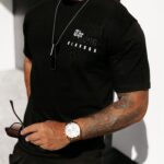 T-shirt męski z nadrukiem Feel Ola Voga czarny