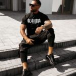 T-shirt męski bawełniany Winger Ola Voga czarny