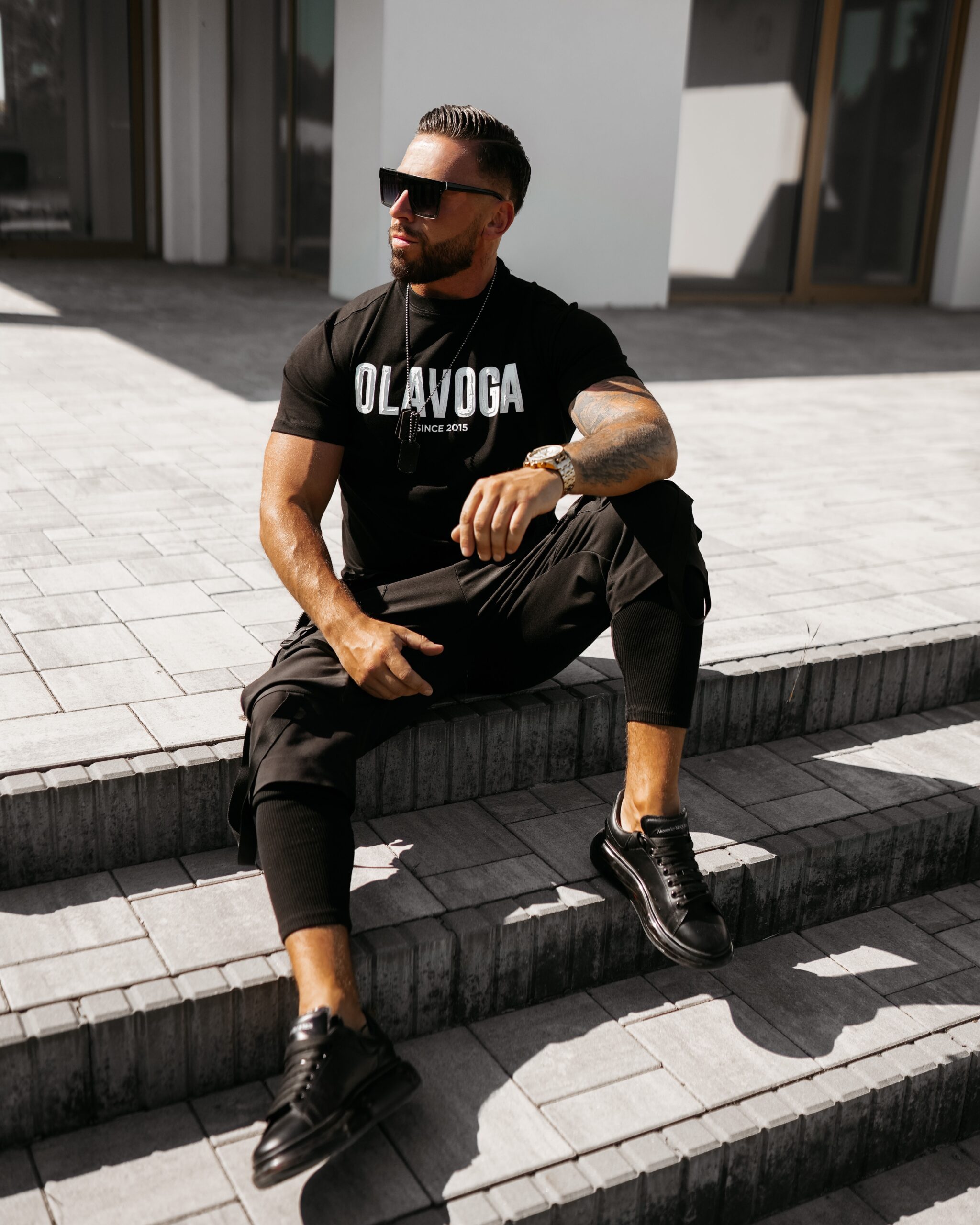 T-shirt męski bawełniany Winger Ola Voga czarny T-shirt męski bawełniany Winger Ola Voga czarny