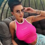 Top prążkowany Mintz Ola Voga amarantowy