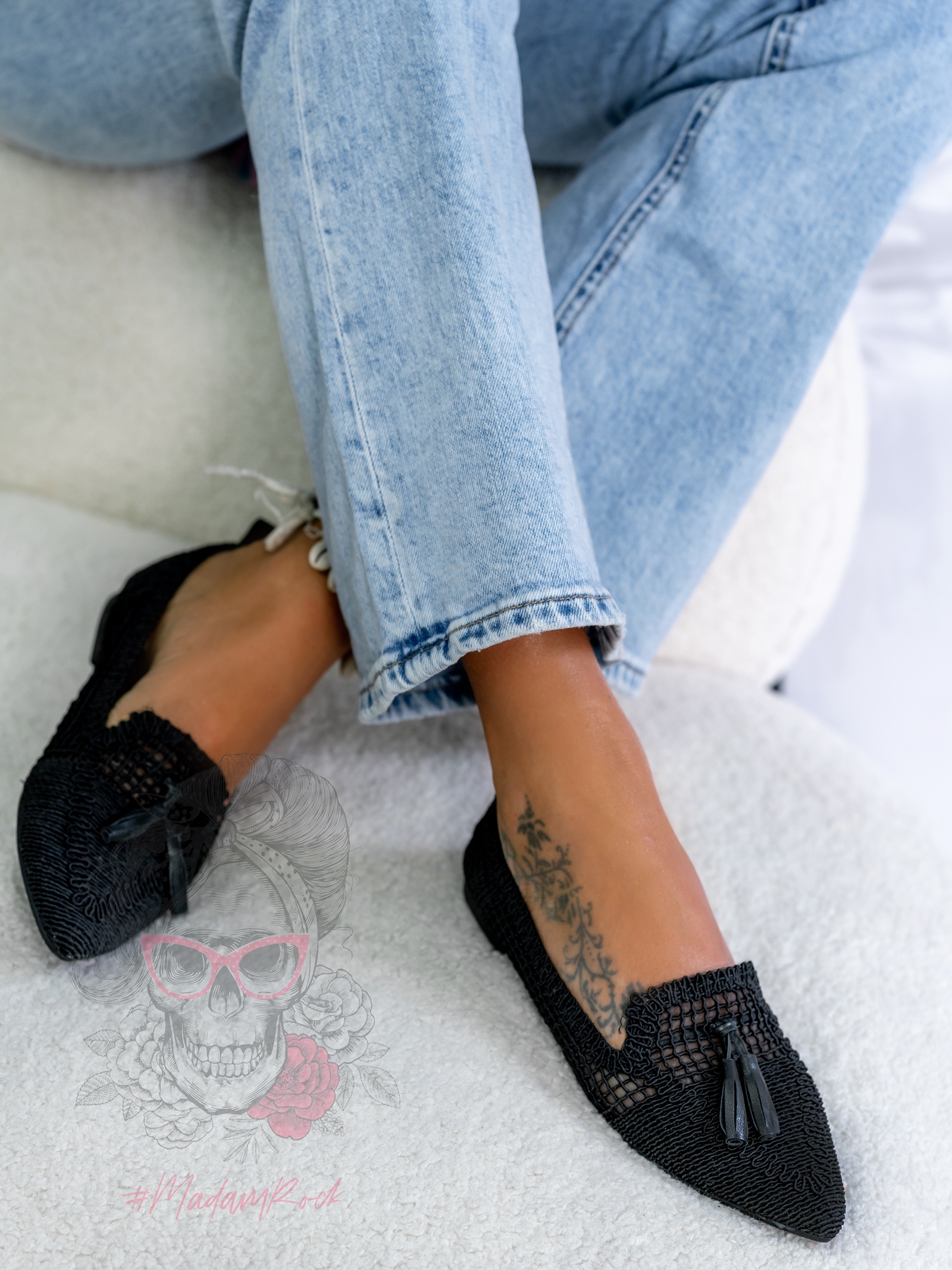 Balerinki ażurowe Madam Bosh czarne Balerinki ażurowe Madam Bosh czarne