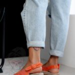 Espadryle na platformie Lady Pati pomarańczowe