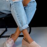 Espadryle na platformie Madam Teka beżowe