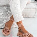 Sandały sznurowane Rock Forever Young nude