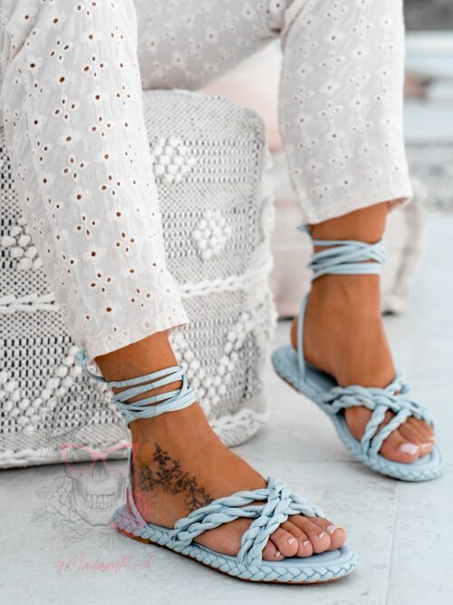 Sandały sznurowane Rock Forever Young błękitne