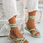 Sandały sznurowane Rock Forever Young miętowy