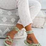 Sandały sznurowane Rock Forever Young miętowy