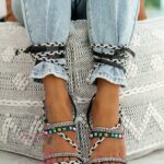 Sandały wiązane Madam DelMar II czarne