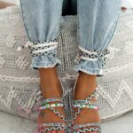 Sandały wiązane Madam DelMar II białe