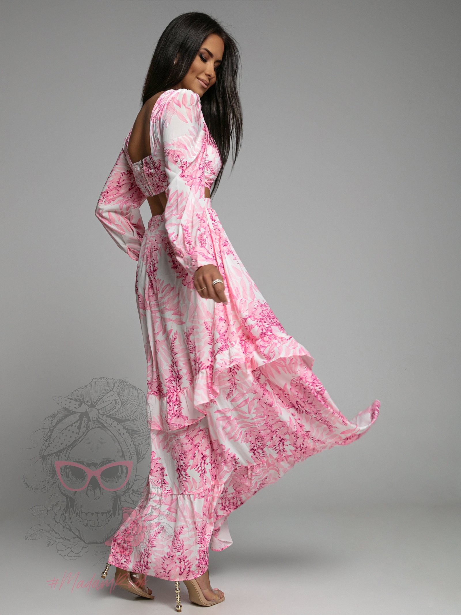 Sukienka maxi Blue Lagoon różowa