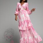 Sukienka maxi Blue Lagoon różowa