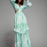 Sukienka maxi Blue Lagoon zielona