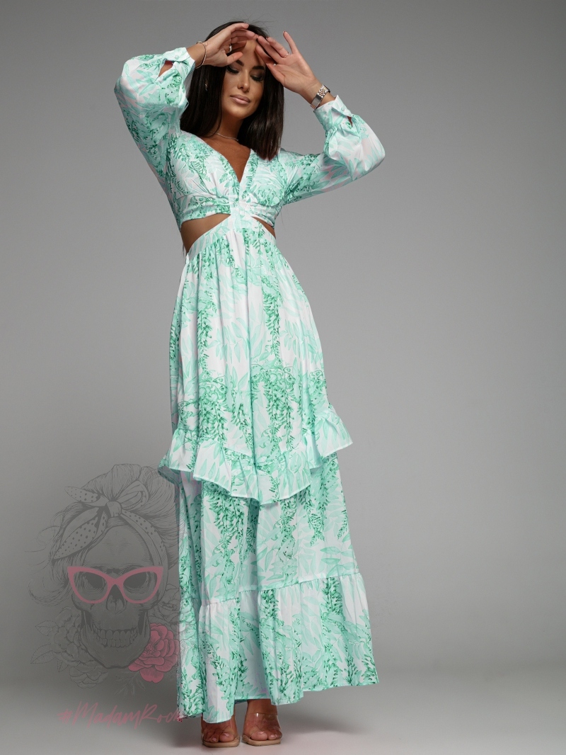 Sukienka maxi Blue Lagoon zielona