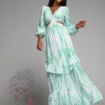 Sukienka maxi Blue Lagoon zielona