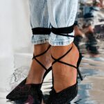 Czółenka z cyrkoniami Rock Rush czarne